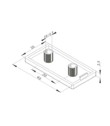 Tapa Perfil De Aluminio 2040 Plástica - Merkatronix