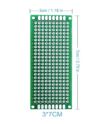 Baquelita Tarjeta Pcb Universal 3x7 Cms Doble Cara - Merkatronix