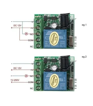Modulo Receptor Rf 433mhz 1 Canal Universal 12v - Merkatronix
