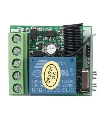 Modulo Receptor Rf 433mhz 1 Canal Universal 12v - Merkatronix