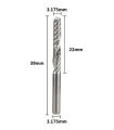 Fresa Corte 1 Flauta 1/8 Para Acrilico - Madera 22mm
